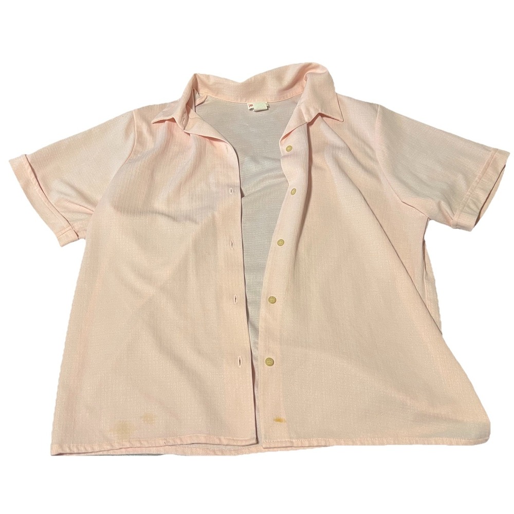 Haband Women's Light Pink Short-Sleeve Shirt‎ 8-10